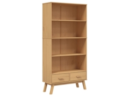 Bookcase, Bookcases Vidaxl Marrom Madeira De Pinho (n/a)
