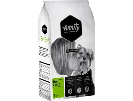 Ração para Cães AMITY Premium (3Kg - Seca - Porte Pequeno - Adulto - Sabor: Frango e Cordeiro)