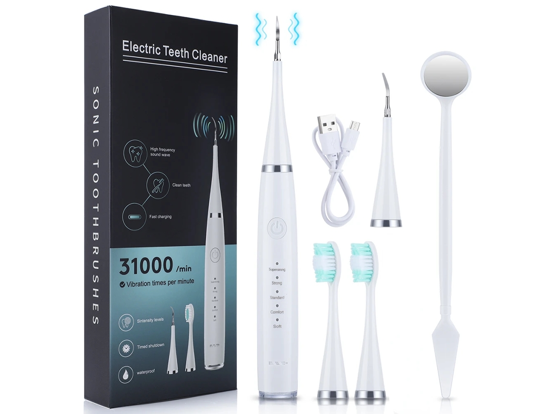 Kit De Higiene Bucal 3 Em 1 (branco): Scanner, Limpador E Aparelho De Clareamento.