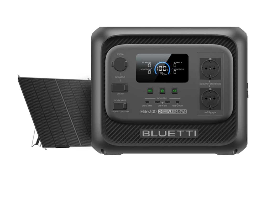 Estação De Energia Portátil Bluetti Elite 300 3014.4wh 2400w Lifepo4 Bateria Gerador Solar Com Pv350 350 W