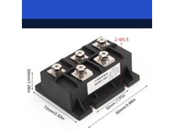 Ponte Retificadora 1600v 200a Trifásica 5 Terminais Diodo Para Carregamento Pwm Aquaforge