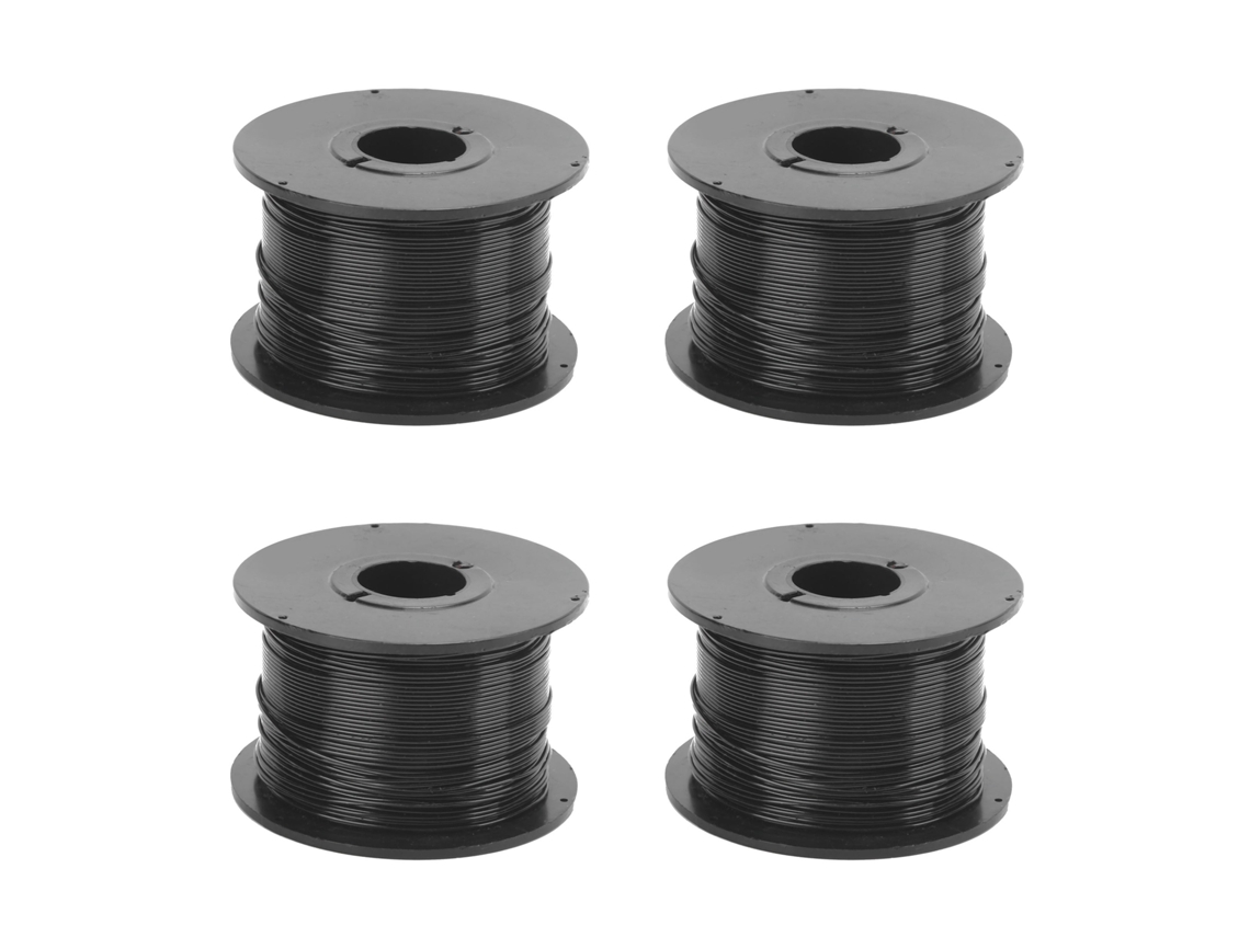 4 Peças De Cintas De Jardim Metálicas Reutilizáveis De Arame Galvanizado 0,8mm Para Prender Cabos