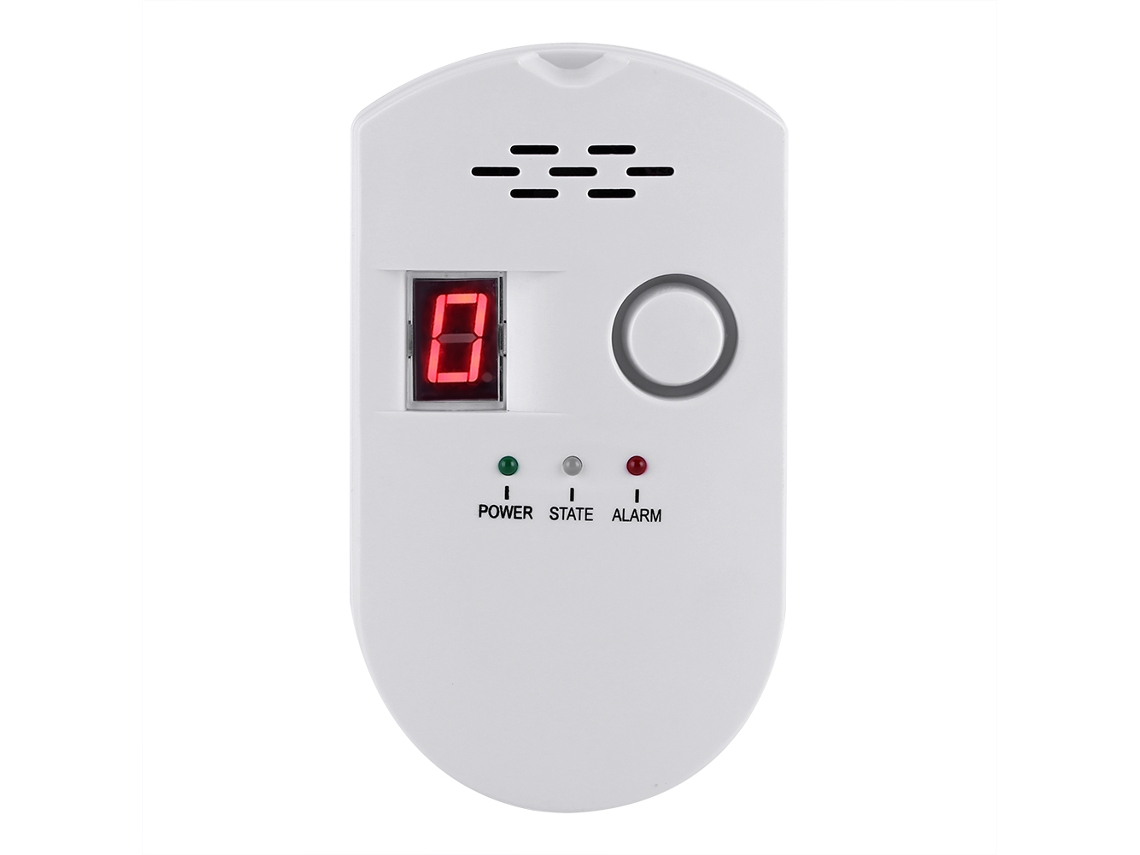 Sensor Alarme Vazamento Lcd Gás Lpg Gnl Carvão Natural