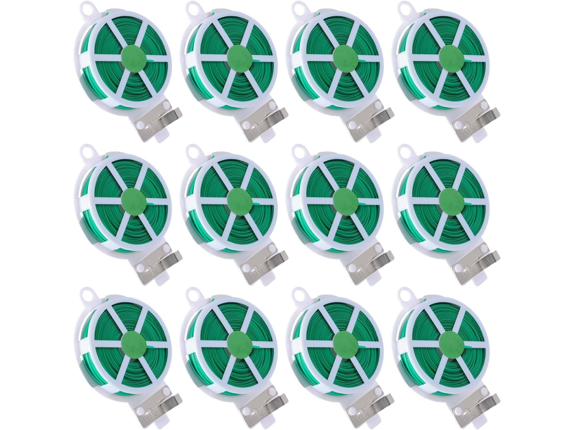 12 Rolos De Barbante Verde Para Jardinagem, Ideal Para Amarrar Plantas. Flexível E Resistente.