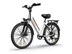 Bicicleta Elétrica Urbana 36 V, 250 W, 25 km/h, 13 Ah, 26, Alcance Máximo de 55 km Branca Urlife