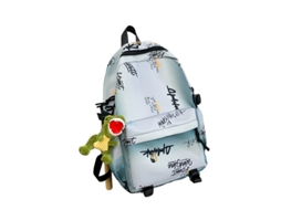 Mochila Laxiscreed Estilosa Para Jovens Universitários Com Efeito Degradê E Design De Graffiti