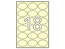 Etiquetas Adesivas A4 20 Folhas APLI (Creme - 63,5 X 42,3 mm)