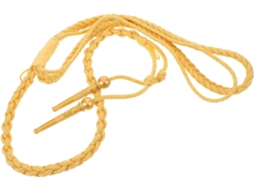Cordão Trançado Amarelo Para Aiguillette, Ideal Para Figurinos De Palco. Acessório De Ombro Leve Em Tecido.