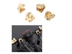 Puxador De Biela De Eixo Dianteiro E Traseiro Em Latão Para Carro Rc Axial Scx12 90046 90047 4pcs