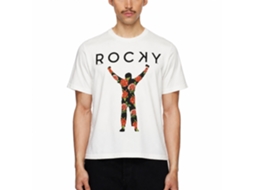 Rockinstone Rocky Movie Flower 2 White Adult T-shirt Size:s