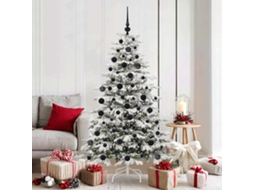 Vidaxl Árvore De Natal Articulada Artificial Branco 180 Cm Pe E Pvc