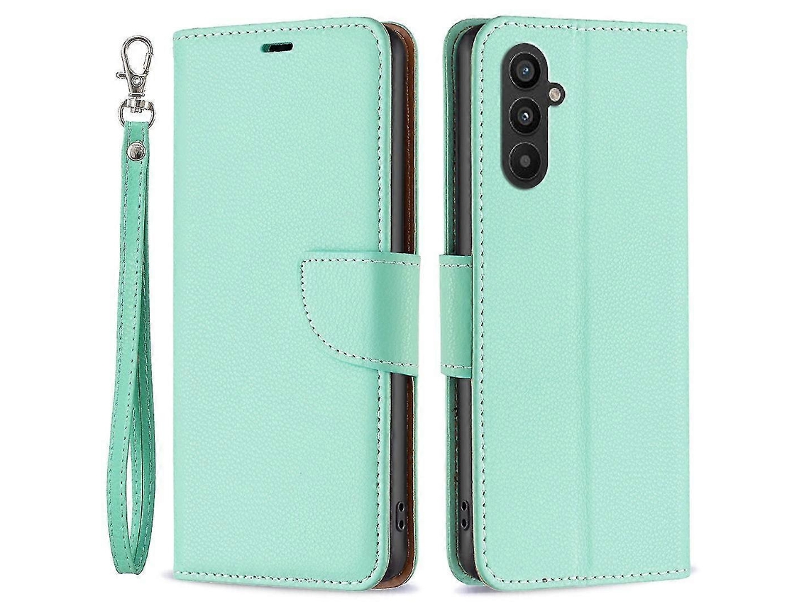 Capa Carteira Para Samsung Galaxy A25 5g Com Textura De Lichia, Suporte, Proteção Contra Quedas E Alça.