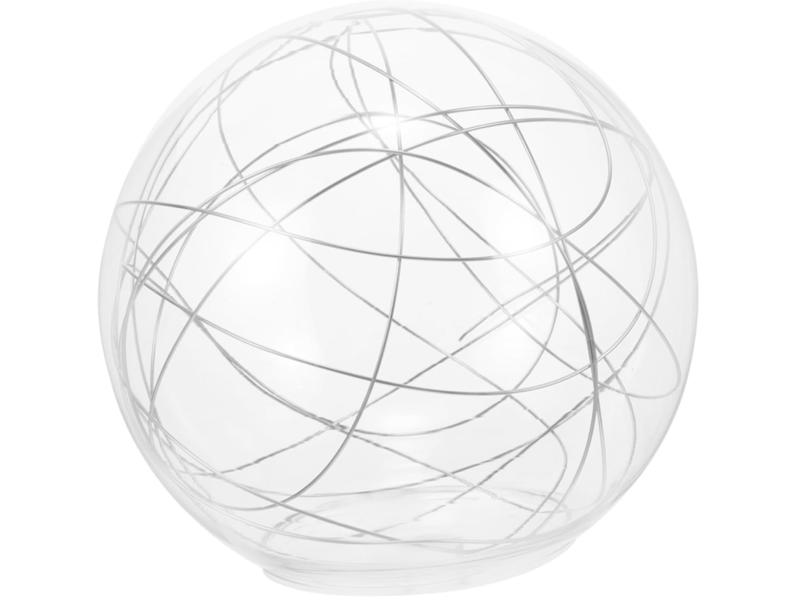 Globo de Vidro Transparente com Fio de Alumínio Prateado, 130 Mm de Diâmetro, para Luminária Pendente. SFUSHOS
