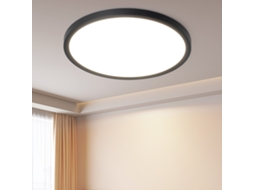 Led Plafon Para Casa De Banho Plana 30cm 24w Redondo Branco Plafon Para Cozinha Não Regulável Nettlife