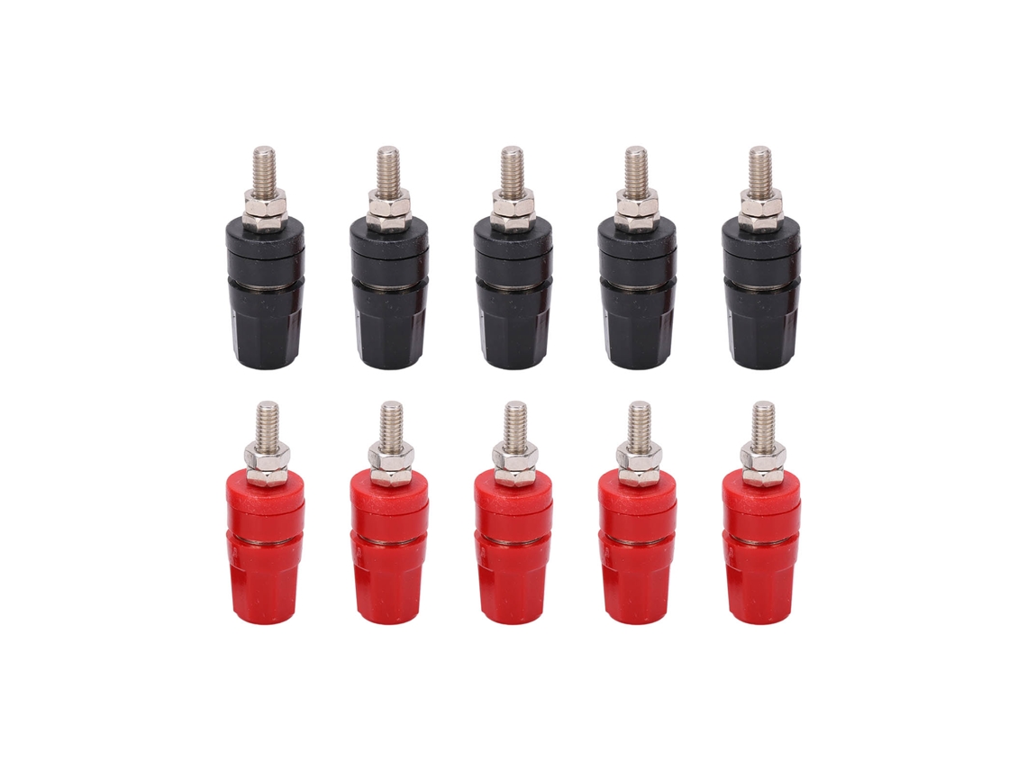 5 Pares De Plugues Banana Para Alto-falantes Dourados Tipo Parafuso Fechado Para Fio De Alto-falante Home Theater Placas De Parede