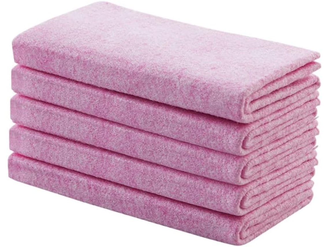 Conjunto De 5 Panos Limpeza Cozinha Reutilizáveis, Para Cozinha, Prato, Esponja Celulose, Pano Prato Violeta Vayotoy