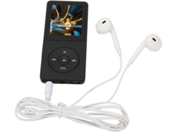 Leitor de MP4/MP3 de 8 GB com tela de 1 polegada, alto-falante embutido para crianças, inclui fones de ouvido de 1,8 mm e leitor de cartão.