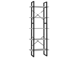 Book Cabinet, Book Cabinets Vidaxl Cinzeto Madeira Processada (n/a)