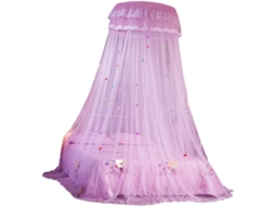 Mosquiteiro Redondo De Renda Para Cama Com Cortina Rosa Pendurar, Ideal Para Quartos De Meninas E Decoração Casa
