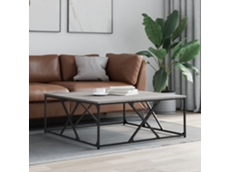 Vidaxl Mesa De Centro 100x100x40 Cm Derivados De Madeira Cinza Sonoma
