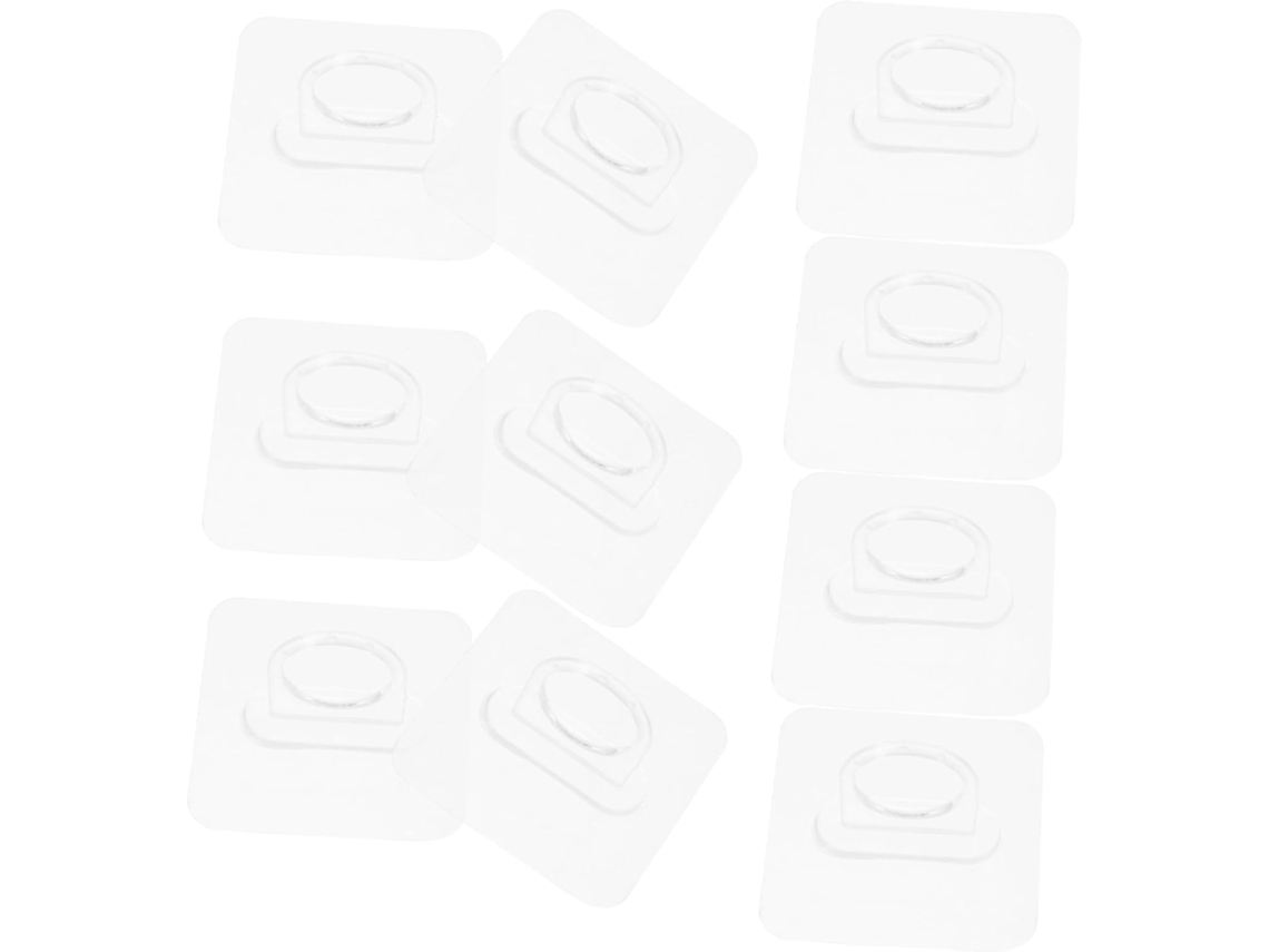 Conjunto De 10 Ganchos Adesivos Redondos Para Varão Cortina, Sem Neces