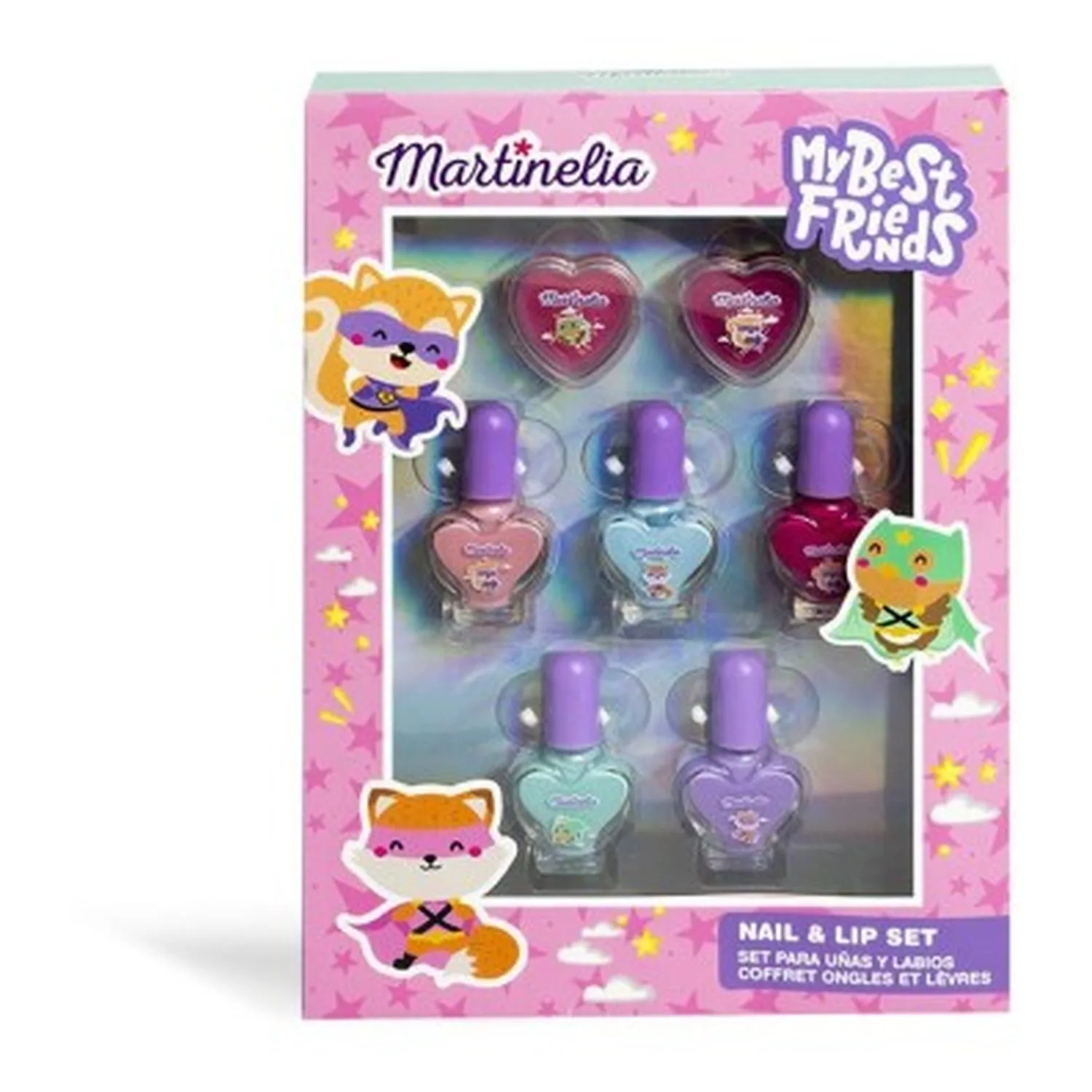 Kit de Beleza Infantil My Best Friends Unhas e Lábios Martinelia 12033 Aquarius Aquariusp25