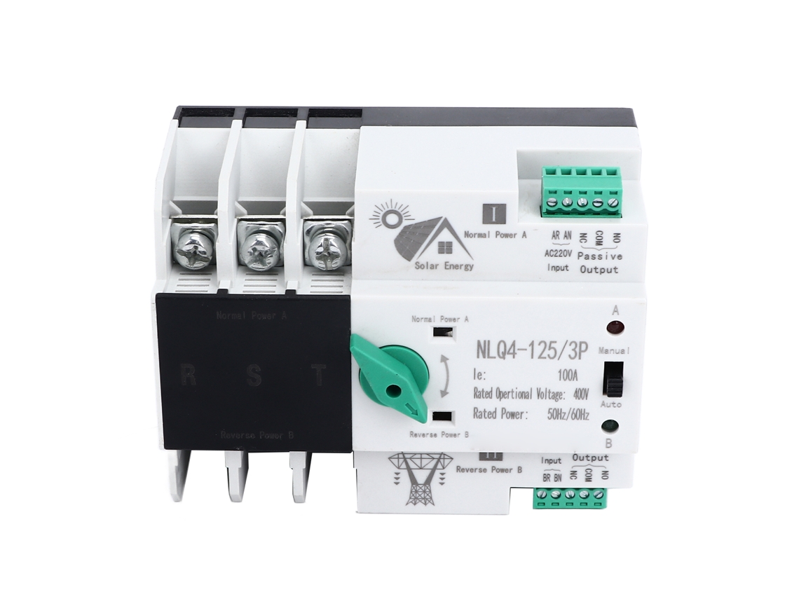 Chave De Transferência Dual Automática Manual 400v 100a Para Energia Ininterrupta Casa Fábrica