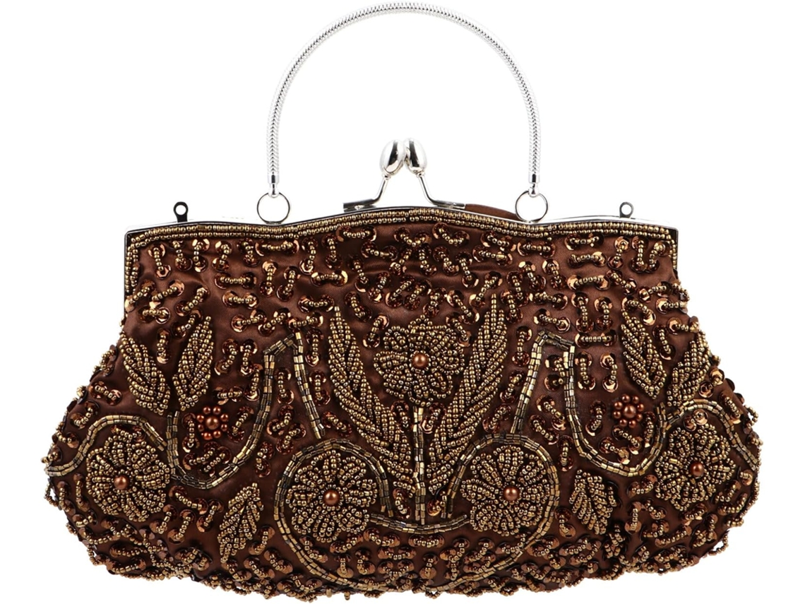 Bolsa De Noite Artesanal Feminina, Carteira Chique Com Bordado Floral Elegante Para Festas E Ocasiões Especiais.