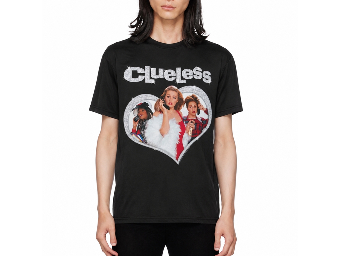Rockinstone Clueless Diamond Heart Black T-shirt Size:xxl