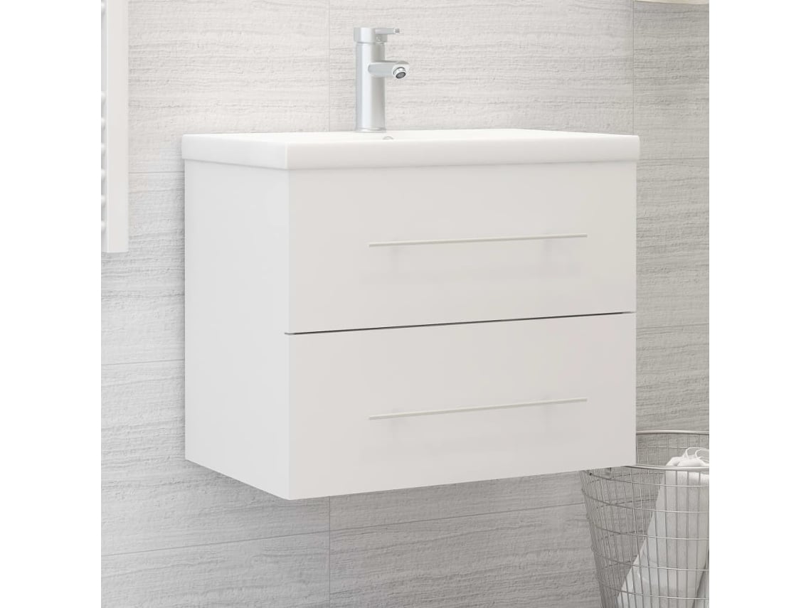 Armário Lavatório 60x38,5x48 Cm Derivados De Madeira Branco