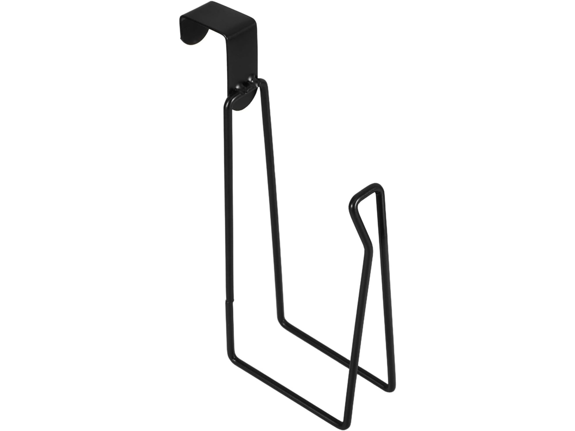 Suporte De Papel Higiênico Ferro Fundido Lalafina Para Montagem Sobre Armário, Preto Fosco, Ideal Para Banheiro E Uso Em