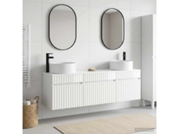 Vidaxl Conjunto De Armários Para Banheiro 3 Unid. Branco Brilhante