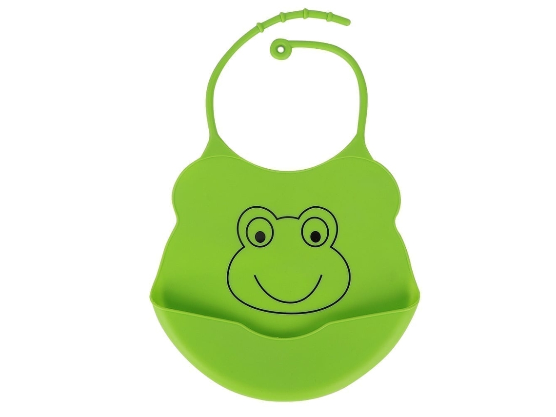 Primerox babador Impermeável Bebê com Padrões de Animais Fofos Silicone Lavável Azul