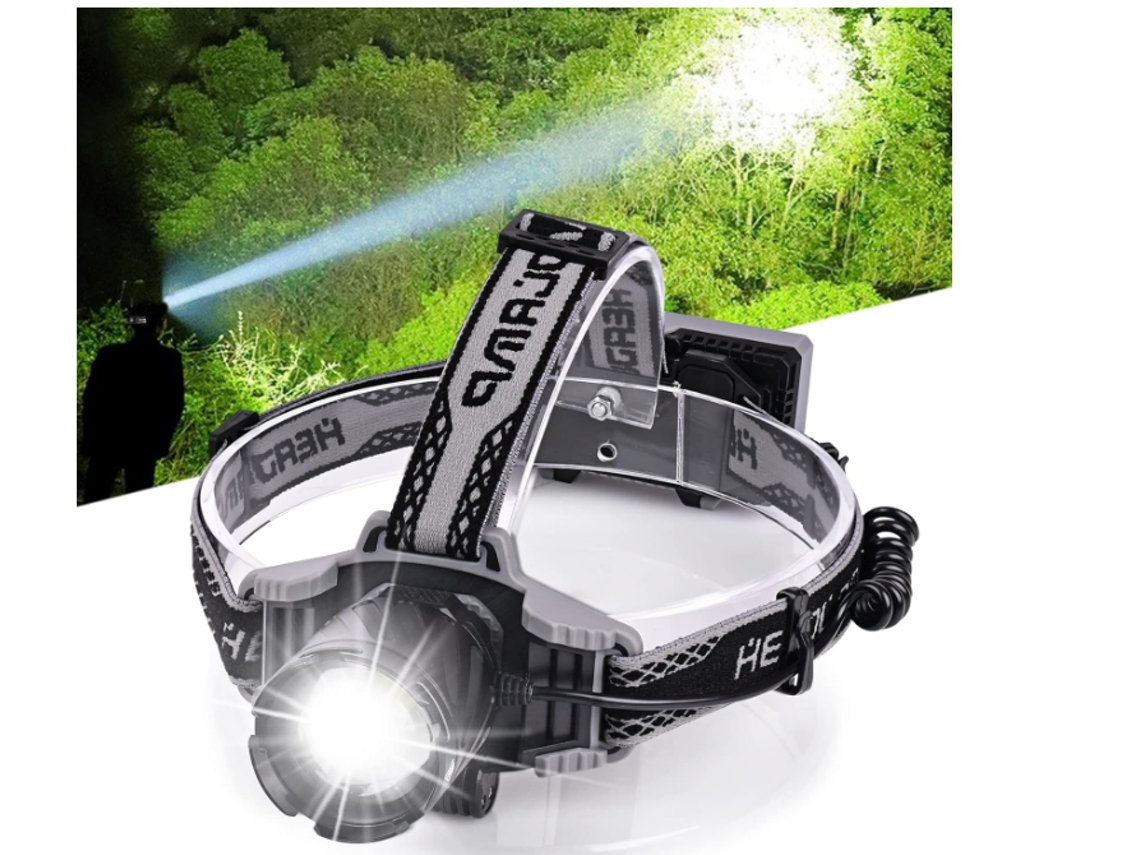 Recarregável Headlamp Td 085 4 Modos Foco Ajustável À Prova D'água Preto HALINUIA