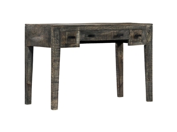 Vidaxl Secretária 110x50x75 Cm Madeira De Mangueira Maciça Preto