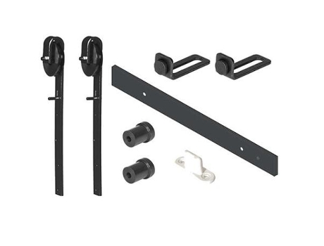Kit puerta granero nylon 1.8 m 30x5 negro kit 1,8 mt