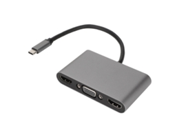 Hub Usb-c (saída Dual Hdmi Vga, Suporte A 4k, Carregamento Rápido De 100w)