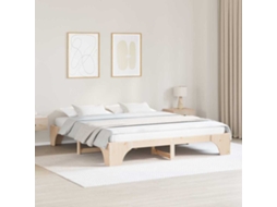 Vidaxl Estrutura Da Cama Natural 200 X 200 Cm