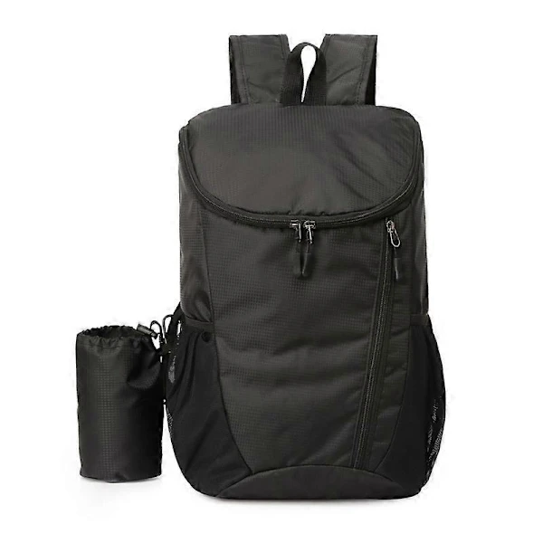 Mochila De Caminhada, Impermeável E Durável, Leve, Dobrável, Para Viagens, Camping E Atividades Ao Ar Livre, Preta 42*28*20cm