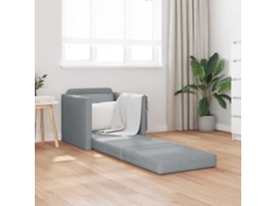 Vidaxl Sofá-cama 60cm Cinzento-claro Tecido