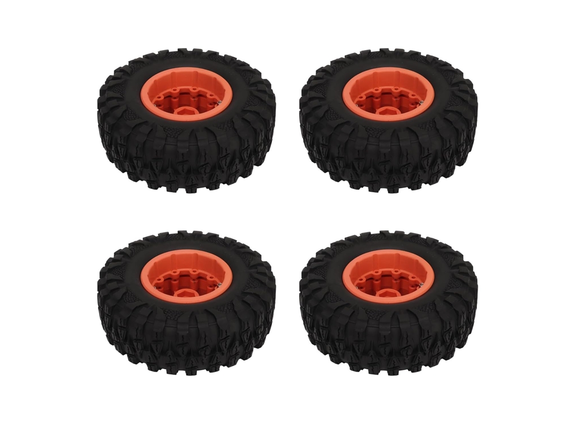 Conjunto de 4 Pneus Rc Crawler de 2,2" com Cubo Triangular de Nylon para Scx10 90046 Gen8 SFUSHOS (laranja)