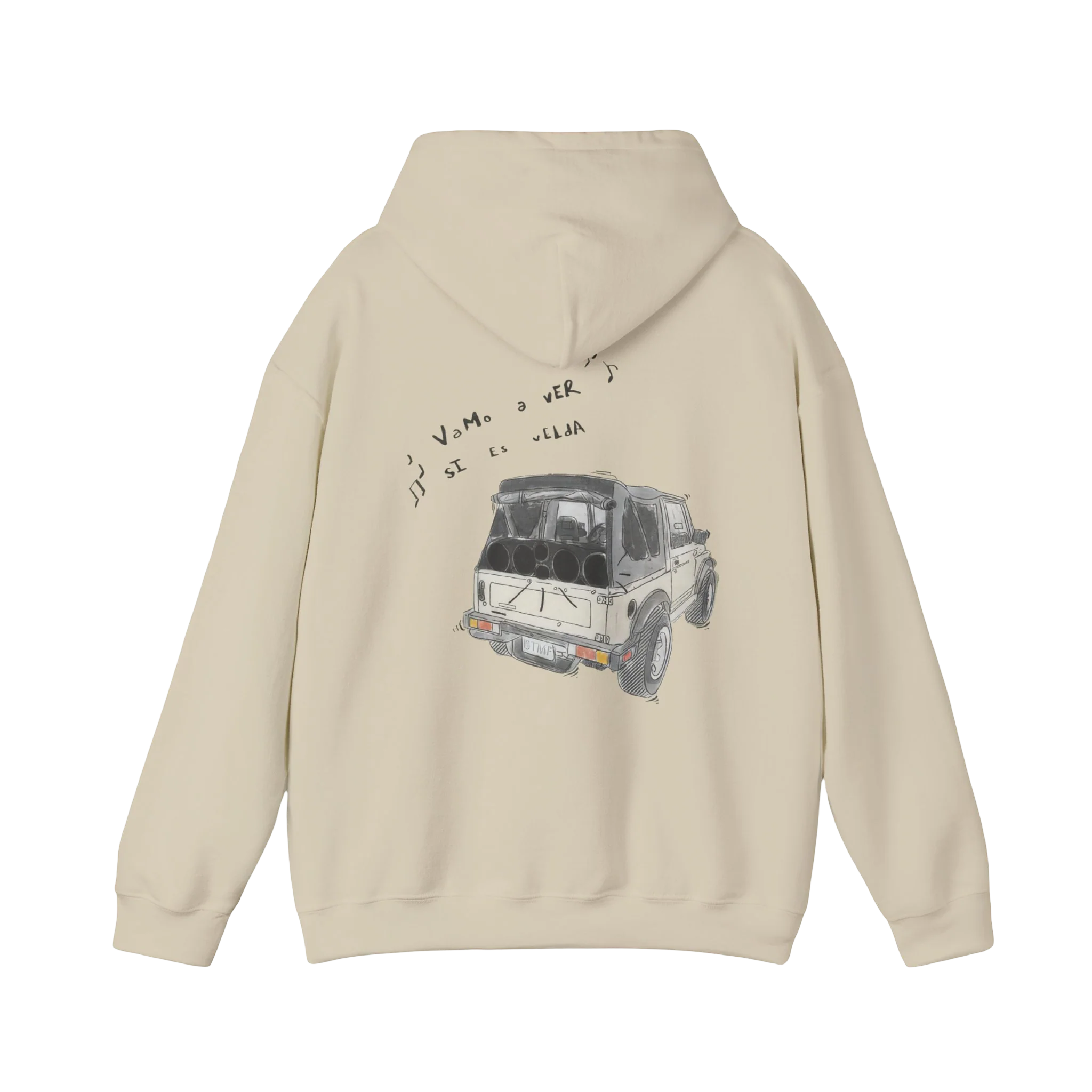 Rockinstone Bad Bunny Bad Bunny Merch - Dtmf Cream Vamos A Ver Si Es Velda Hoodie(m)