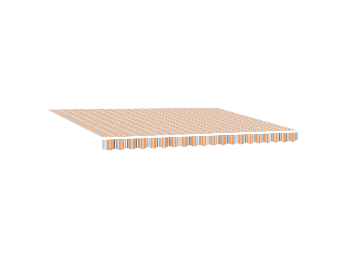 Conjunto 1 Toldo Retrátil Vidaxl Multicolorido Tecido (450 × 300 Cm)