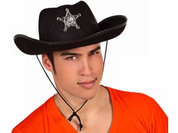Chapéu DISFRAZZES Sheriff Com Estrela Preto (Tam: Tamanho Único)