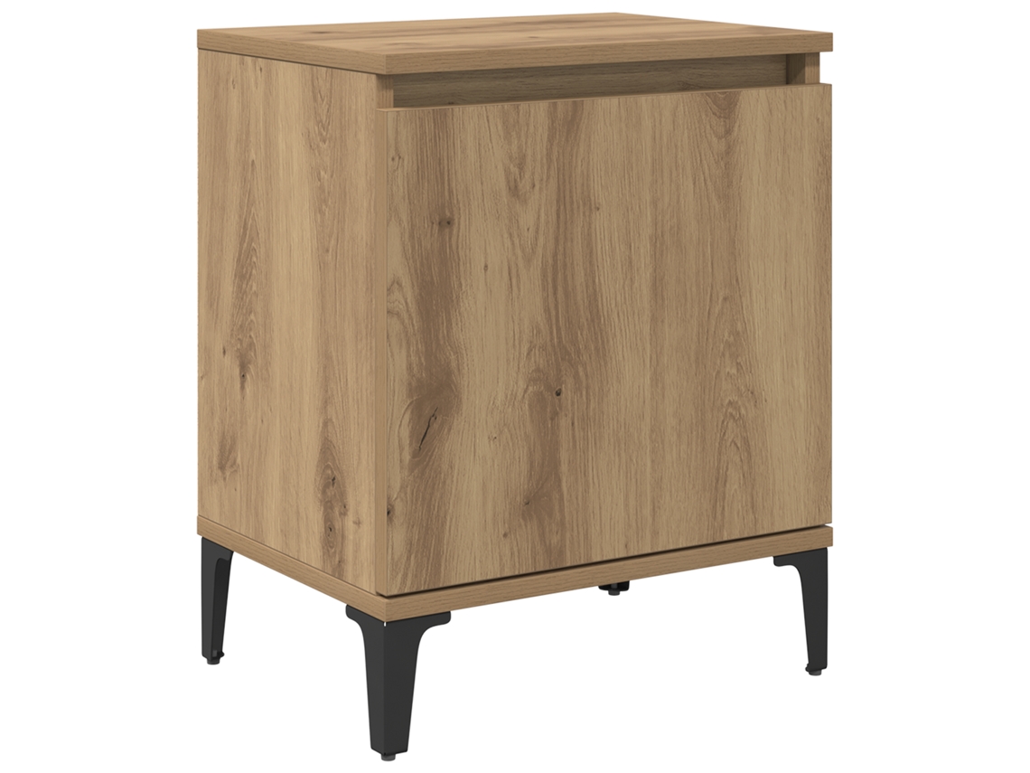 Conjunto 1 Mesa-de-cabeceira Vidaxl Castanho Derivados De Madeira (40 X 30 X 50 Cm)