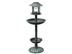 Vidaxl Banheira/comedouro De Pássaros Com Luz Solar