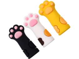 Capa de silicone macia e prática, em formato de pata de gato, cor aleatória.