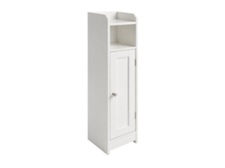 Armário De Casa De Banho Relaxdays Em Mdf, Estreito E Compacto, Prateleira Ajustável, A X L X P: Várias Medidas, Branco