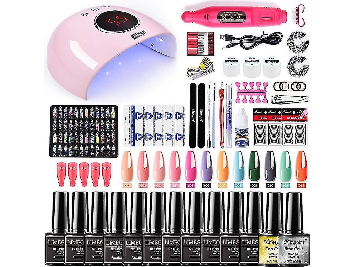 Conjunto De Manicure Com Lâmpada Led De 120w/54w E Broca Para Unhas Ly Ebike