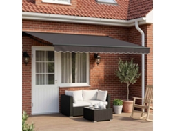 Vidaxl Toldo Retrátil Elétrico Antracite 4 × 3 M